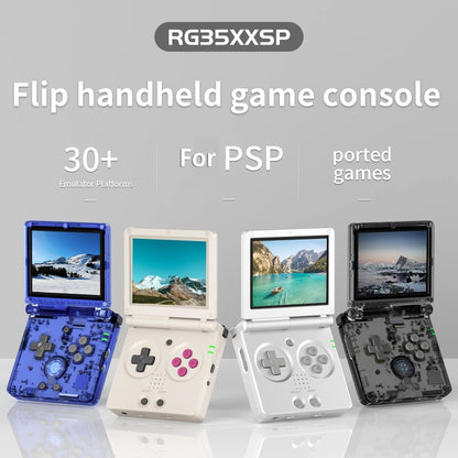 ANBERNIC RG35XXSP 3.5'' IPS Screen Flip Handheld Console Linux System WIFI Retro Video Game Player  64G(Silver) - Pocket Console by ANBERNIC | Online Shopping South Africa | PMC Jewellery | Buy Now Pay Later Mobicred