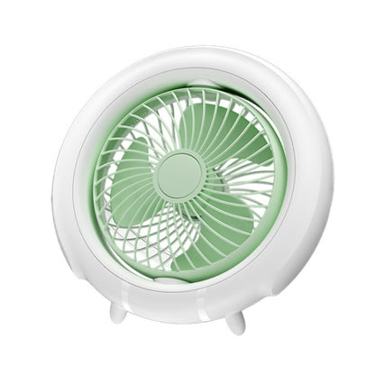 Night Light Desktop Folding Fan Outdoor Camping Hanging Mini Fan, Color: Green Upgraded - Electric Fans by PMC Jewellery | Online Shopping South Africa | PMC Jewellery | Buy Now Pay Later Mobicred