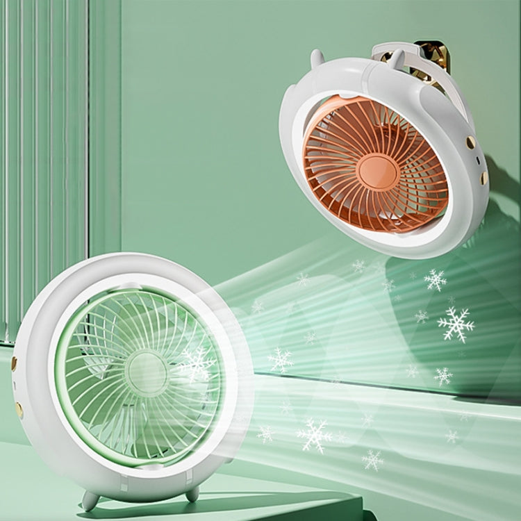 Night Light Desktop Folding Fan Outdoor Camping Hanging Mini Fan, Color: Orange Upgraded - Electric Fans by PMC TechLife | Online Shopping South Africa | PMC TechLife | Buy Now Pay Later Mobicred