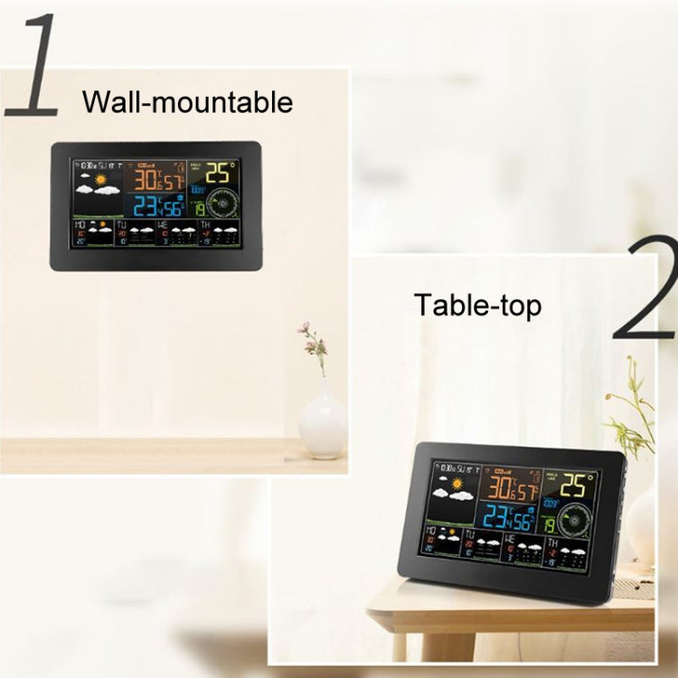 WiFi Color Screen Weather Station Temperature And Humidity Weather Forecast Clock, Model: EU Plug - Indoor Thermometer by PMC TechLife | Online Shopping South Africa | PMC TechLife | Buy Now Pay Later Mobicred