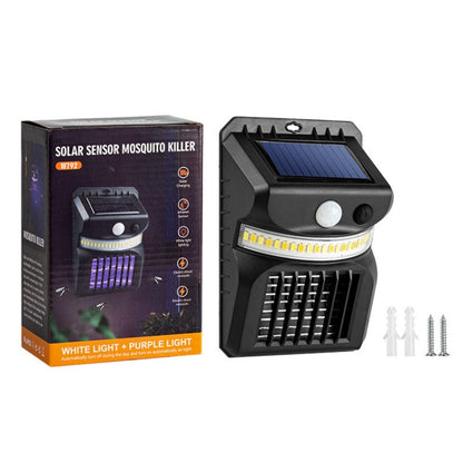 E-SMARTER W792 LED Solar Wall Light With Purple Light Mosquito Control Function Human Intelligent Sensor Outdoor Garden Lamp, Specification: White Light+Yellow Light - Solar Lights by E-SMARTER | Online Shopping South Africa | PMC Jewellery | Buy Now Pay Later Mobicred