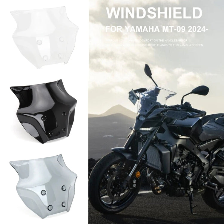 For Yamaha MT-09 SP 2024- Front Windshield(Transparent Gray) - Ornamental Parts by PMC TechLife | Online Shopping South Africa | PMC TechLife | Buy Now Pay Later Mobicred