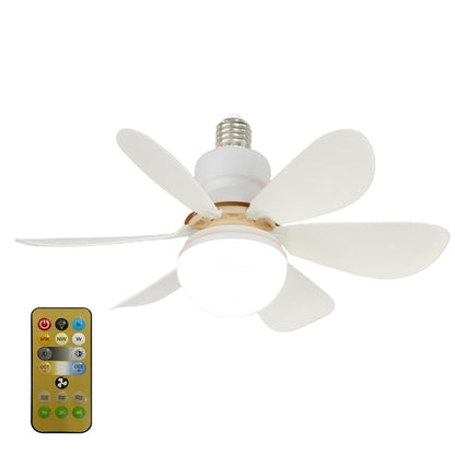 Home Small Fan Light E27 Snail Mouth Suspension Fan Lamp, Size: 520x185mm 40W White(Remote Control Without Base) - Electric Fans by PMC Jewellery | Online Shopping South Africa | PMC Jewellery | Buy Now Pay Later Mobicred