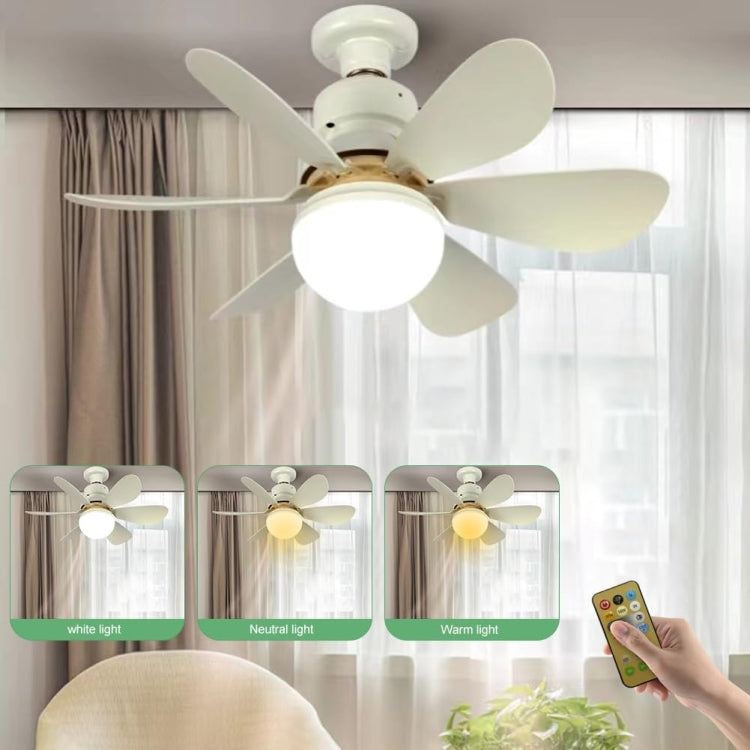 Home Small Fan Light E27 Snail Mouth Suspension Fan Lamp, Size: 520x185mm 40W White(Remote Control Without Base) - Electric Fans by PMC Jewellery | Online Shopping South Africa | PMC Jewellery | Buy Now Pay Later Mobicred