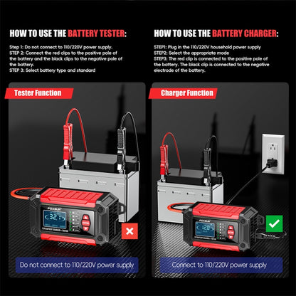 FOXSUR Cars Motorcycles 12V Lithium Cattery Charger With Battery Detection(JP Plug) - Battery Charger by FOXSUR | Online Shopping South Africa | PMC Jewellery | Buy Now Pay Later Mobicred