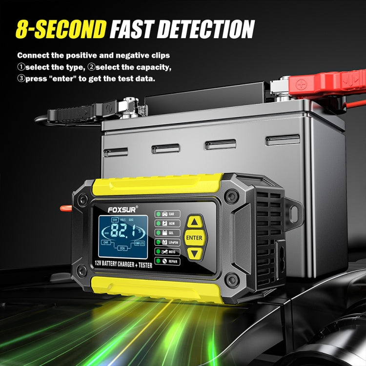 FOXSUR Cars Motorcycles 12V Lithium Cattery Charger With Battery Detection(US Plug) - free shipping - PMC TechLife - Order now!