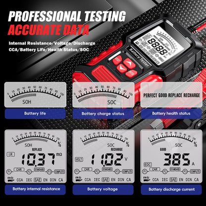 FOXSUR Automobile Motorcycle Battery Voltage Capacity Tester - Battery Charger by FOXSUR | Online Shopping South Africa | PMC Jewellery | Buy Now Pay Later Mobicred