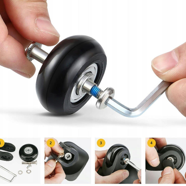 40 x 18mm Luggage Suitcase Replacement Wheels Low Noise Spinner Wheels - Accessories by PMc TechLife | Online Shopping South Africa | PMc TechLife | Buy Now Pay Later Mobicred