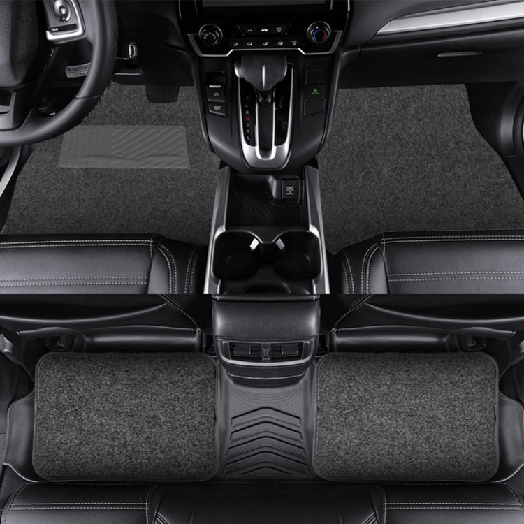 4pcs /Set Universal Car Foot Mats PVC Flocking Pads(Gray) - Floor Mats by PMC TechLife | Online Shopping South Africa | PMC TechLife | Buy Now Pay Later Mobicred