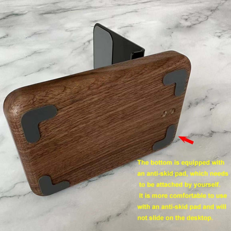 Walnut Desktop Mobile Phone Stand Lifting Folding Tablet Holder with Tray Base - free shipping - PMc TechLife - Order now!