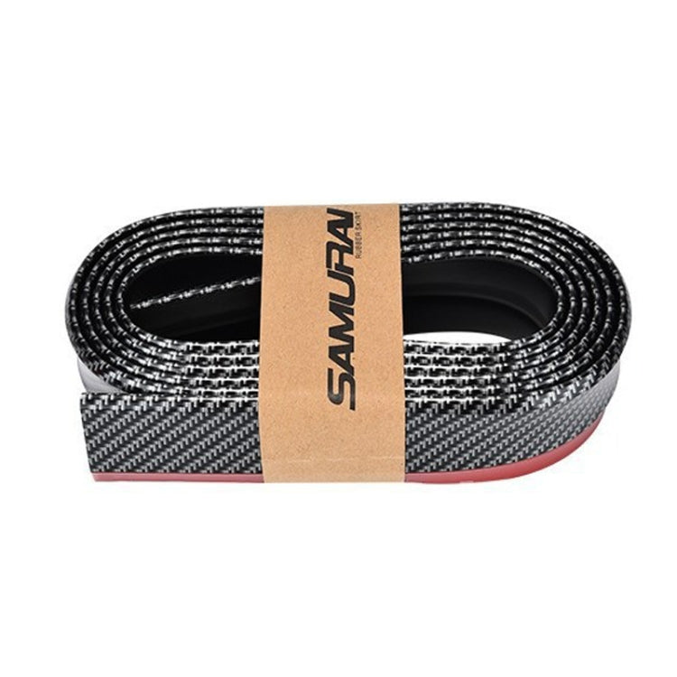 SAMURAI 2.5m Carbon Fiber Car Front Lip Anti-Collision Bumper Modification Strip Supplies, Color: Black - Anti Collision Sticker by SAMURAI | Online Shopping South Africa | PMC Jewellery | Buy Now Pay Later Mobicred