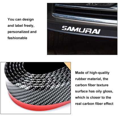 SAMURAI 2.5m Carbon Fiber Car Front Lip Anti-Collision Bumper Modification Strip Supplies, Color: Black - Anti Collision Sticker by SAMURAI | Online Shopping South Africa | PMC Jewellery | Buy Now Pay Later Mobicred