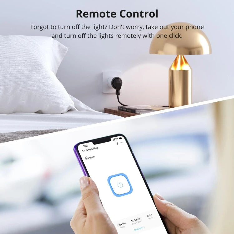 SONOFF S60TPG UK Plug Smart WiFi Socket Electricity Time Switching Voice Control - Smart Socket by SONOFF | Online Shopping South Africa | PMC Jewellery | Buy Now Pay Later Mobicred