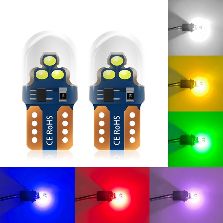 10pcs W5W Width Indicator Light Flashing LED Crystal License Plate Light(White) - Clearance Lights by PMC TechLife | Online Shopping South Africa | PMC TechLife | Buy Now Pay Later Mobicred