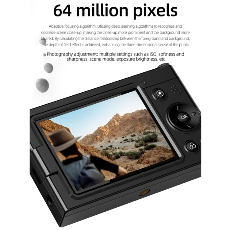 High-Definition CCD Digital Camera 64 Million WiFi Card Camera, Color: Black + Fill Light - Video Cameras by PMC TechLife | Online Shopping South Africa | PMC TechLife | Buy Now Pay Later Mobicred