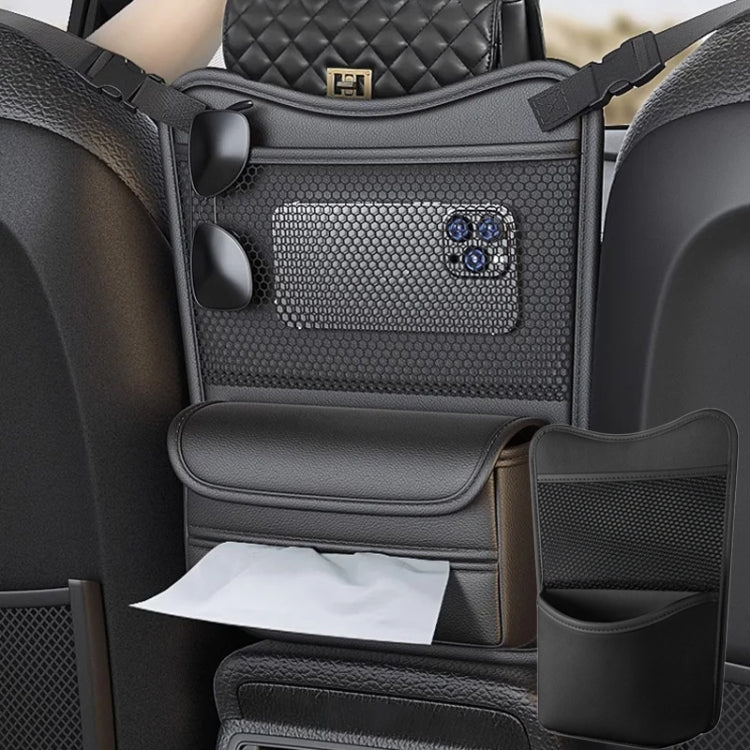 Car Between Seats Organizer Multifunctional Storage Bag Front And Back Dual Usage Tissue Box(Grey) - Stowing Tidying by PMC TechLife | Online Shopping South Africa | PMC TechLife | Buy Now Pay Later Mobicred