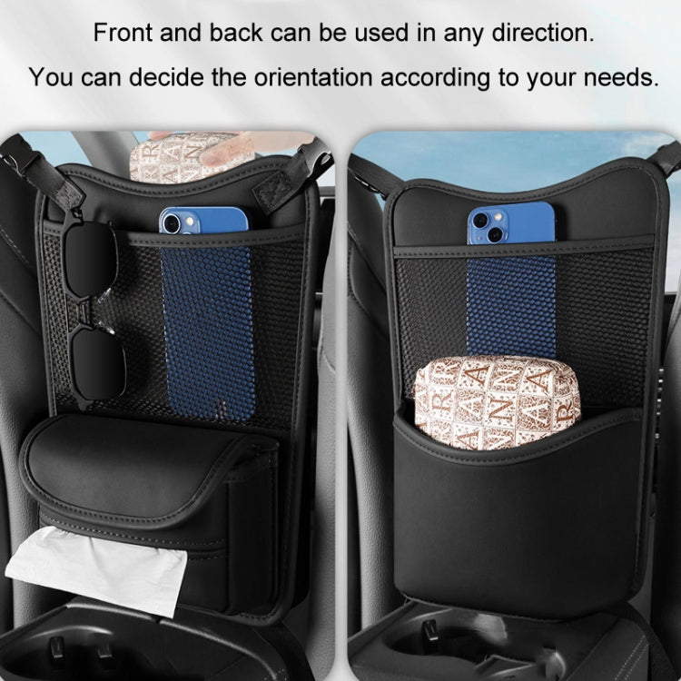 Car Between Seats Organizer Multifunctional Storage Bag Front And Back Dual Usage Tissue Box(Grey) - Stowing Tidying by PMC TechLife | Online Shopping South Africa | PMC TechLife | Buy Now Pay Later Mobicred