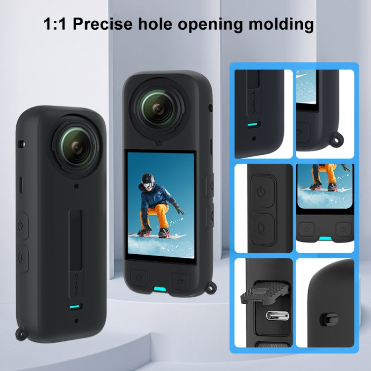 For Insta360 X4 CYNOVA OX4-JST-CY Body Silicone Case(Black) - Case & Bags by CYNOVA | Online Shopping South Africa | PMC Jewellery | Buy Now Pay Later Mobicred