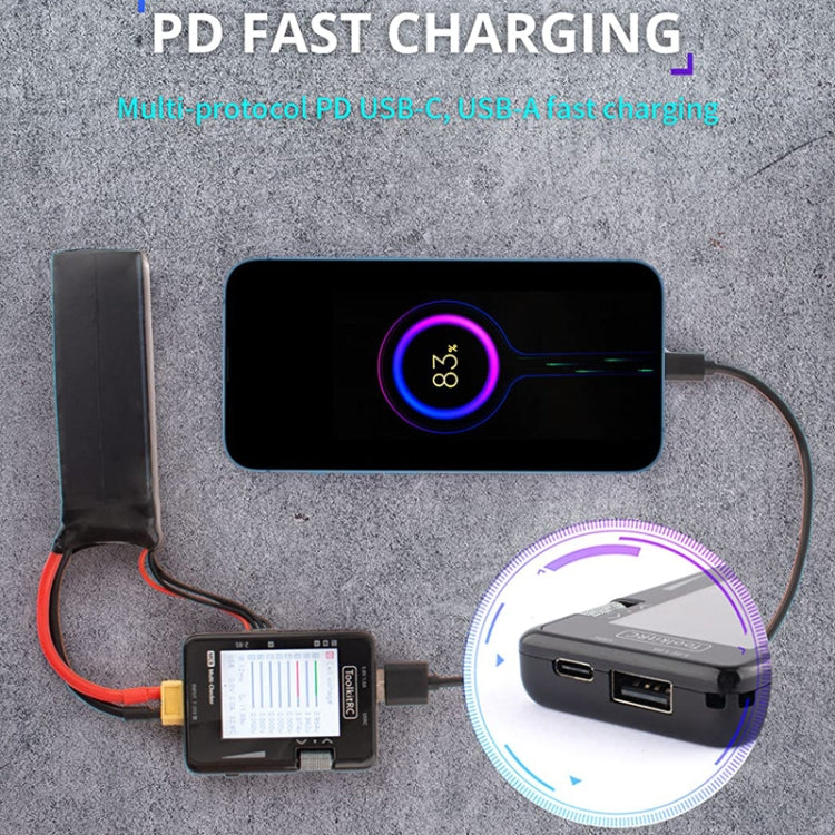 ToolkitRC MC8 Multifunctional Electrical Display Power Detection Signal PD Charger(Black) - free shipping - PMC Jewellery - Order now!