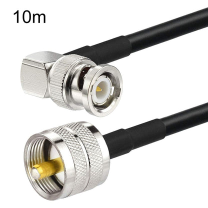 10m BNC Male Right Angle To UHF PL259 Male RG58 Coaxial Cable - Connectors by PMC Jewellery | Online Shopping South Africa | PMC Jewellery | Buy Now Pay Later Mobicred