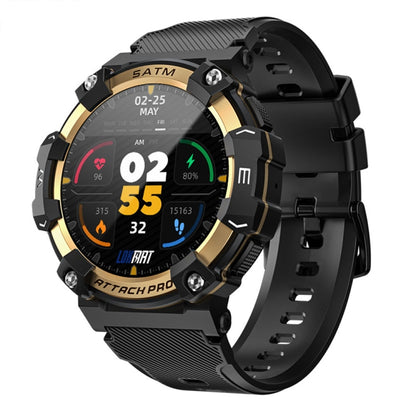 LOKMAT ATTACK 2 PRO 1.39-Inch 5ATM Waterproof Health Monitoring Bluetooth Smart Watch(Gold) - Smart Watches by LOKMAT | Online Shopping South Africa | PMC Jewellery | Buy Now Pay Later Mobicred