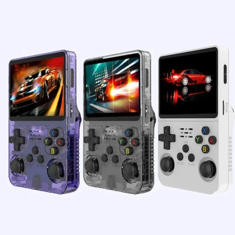 R36S Retro Handheld Game Console Linux System 3.5-Inch Screen Double TF Card Version 64G Purple Transparent - Pocket Console by PMC Jewellery | Online Shopping South Africa | PMC Jewellery | Buy Now Pay Later Mobicred