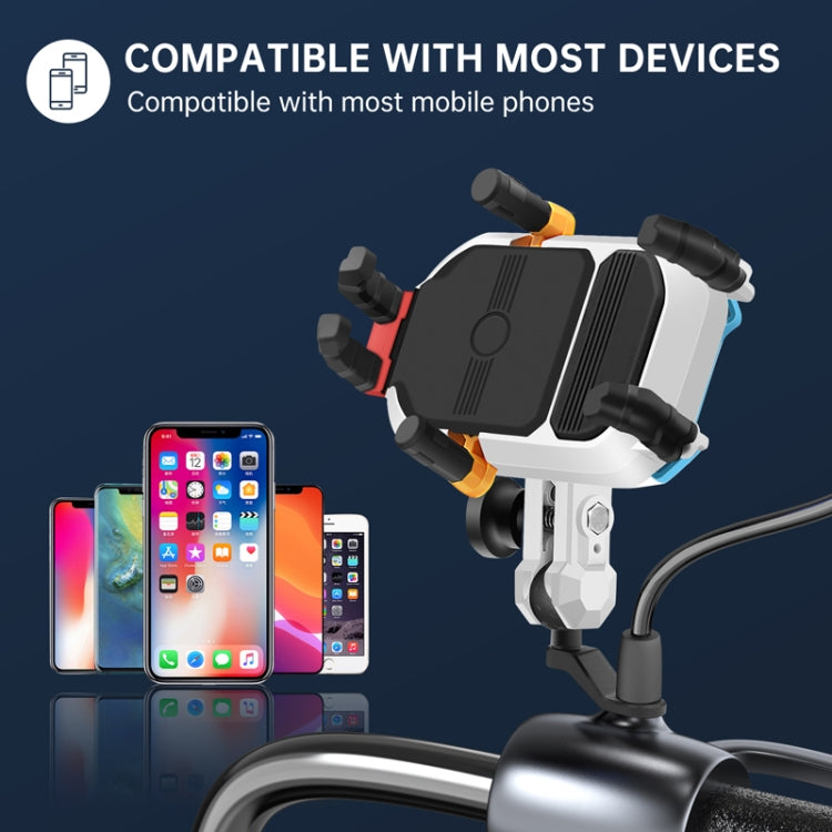 Colorful Motorcycle Shock-absorbing Navigation Mobile Phone Holder(Mirror Mount) - Holder by PMC TechLife | Online Shopping South Africa | PMC TechLife | Buy Now Pay Later Mobicred
