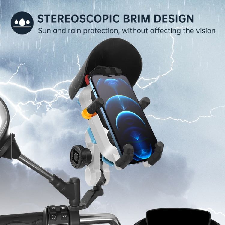 Colorful Motorcycle Shock-absorbing Navigation Mobile Phone Holder(Mirror Mount) - Holder by PMC TechLife | Online Shopping South Africa | PMC TechLife | Buy Now Pay Later Mobicred