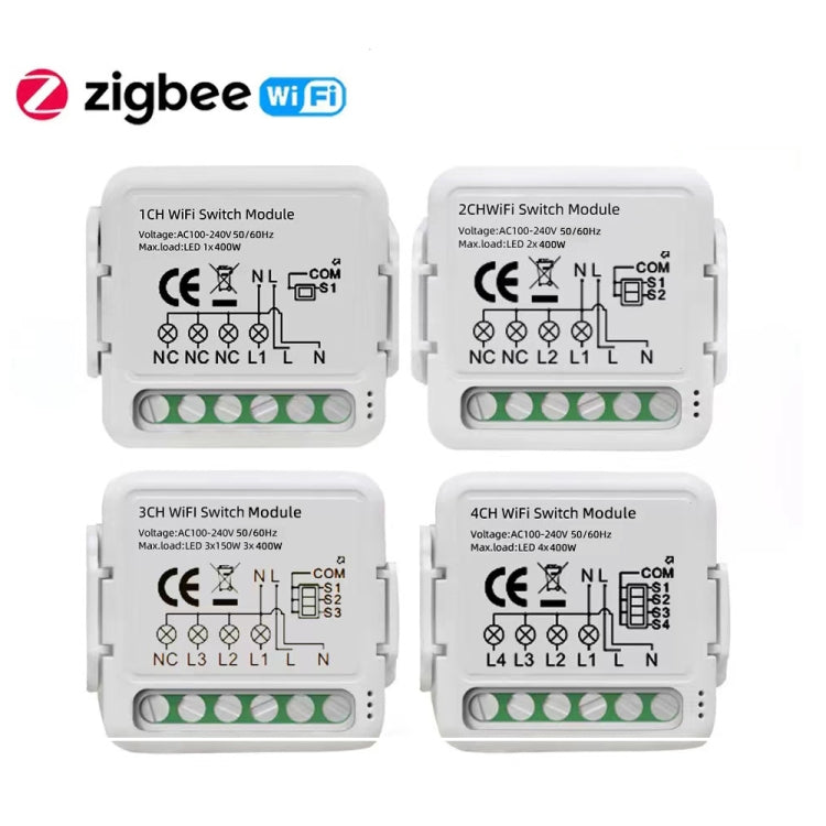 4CH Zigbee Smart Switch Module For Alexa / Google Home / Tuya Smart Life APP - Smart Switch by PMC TechLife | Online Shopping South Africa | PMC TechLife | Buy Now Pay Later Mobicred