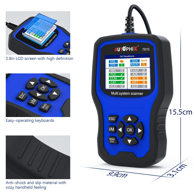 AUTOPHIX 7610 OBD2 Scan Diagnostic Tool Full System Maintenance And Repair Detector - Electronic Test by AUTOPHIX | Online Shopping South Africa | PMC Jewellery | Buy Now Pay Later Mobicred