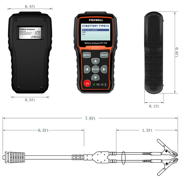 FOXWELL BT705 12V 24V Car Battery Test Analyzer Cranking and Charging System Test - Electronic Test by FOXWELL | Online Shopping South Africa | PMC Jewellery | Buy Now Pay Later Mobicred