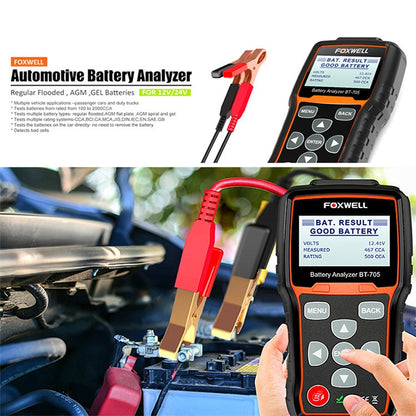 FOXWELL BT705 12V 24V Car Battery Test Analyzer Cranking and Charging System Test - Electronic Test by FOXWELL | Online Shopping South Africa | PMC Jewellery | Buy Now Pay Later Mobicred