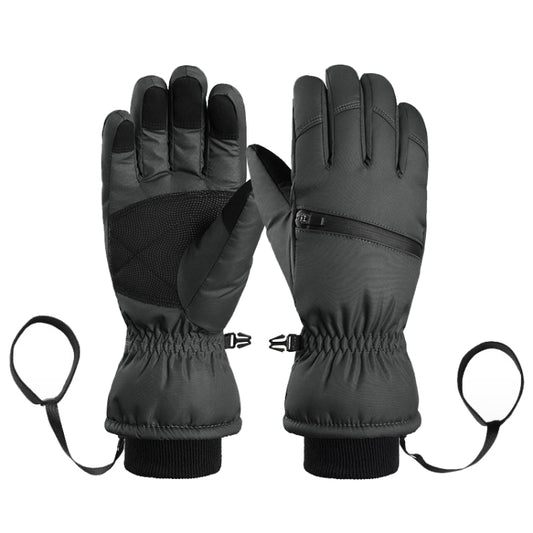 Winter Padded Ski Finger Gloves Outdoor Windproof Warm Sports Gloves, Size: S(Black) - Full Finger Gloves by PMC Jewellery | Online Shopping South Africa | PMC Jewellery | Buy Now Pay Later Mobicred