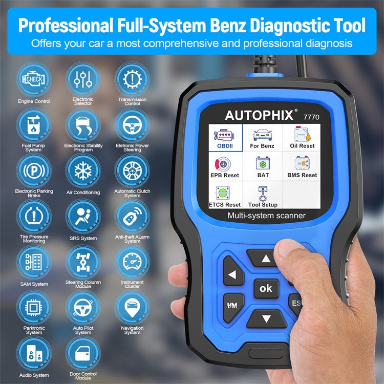 AUTOPHIX 7770 For Mercedes Benz Car Full System OBDII Diagnostic Tool Maintenance Tester - Electronic Test by AUTOPHIX | Online Shopping South Africa | PMC Jewellery | Buy Now Pay Later Mobicred
