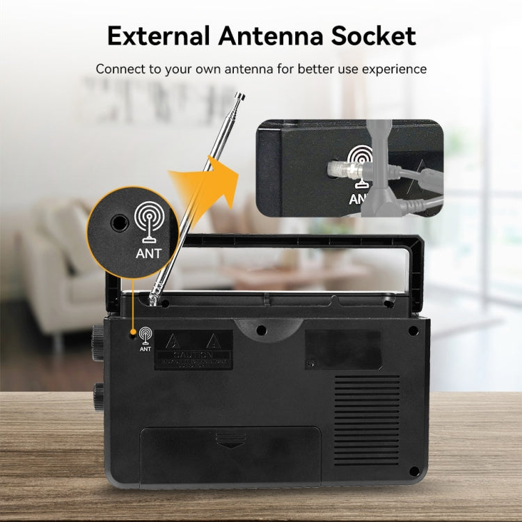Retekess TR638 LCD Digital Display Full-Band Bluetooth FM Radio Support External Antenna(EU Plug) - free shipping - PMC TechLife - Order now!