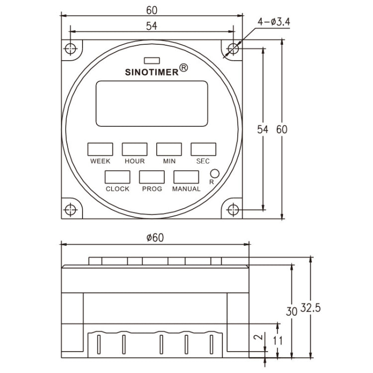 SINOTIMER TM618SH  1 Second Interval Digital LCD Timer Switch Programmable Time Relay 220V - Switch by SINOTIMER | Online Shopping South Africa | PMC TechLife | Buy Now Pay Later Mobicred
