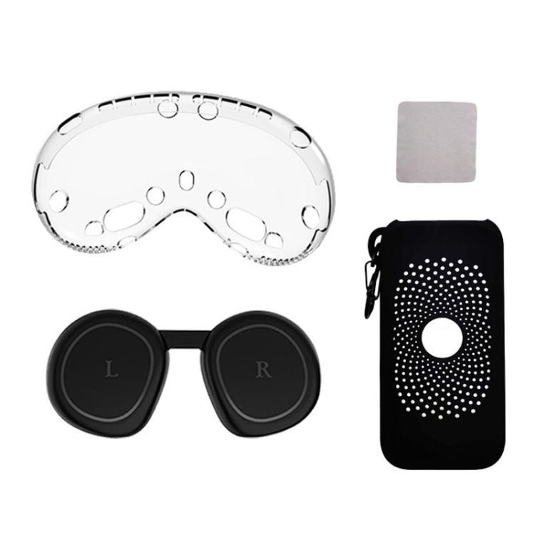 For Apple Vision Pro 4 In 1 Kit Lens Cover Battery Protection Case Accessories, Spec: A Style Black - VR Accessories by PMC TechLife | Online Shopping South Africa | PMC TechLife | Buy Now Pay Later Mobicred
