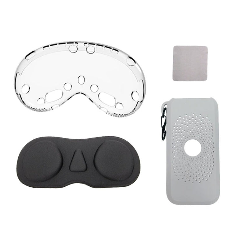 For Apple Vision Pro 4 In 1 Kit Lens Cover Battery Protection Case Accessories, Spec: B Style White Gray - VR Accessories by PMC TechLife | Online Shopping South Africa | PMC TechLife | Buy Now Pay Later Mobicred