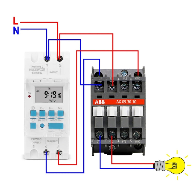 SINOTIMER TM919H-1 110V 16A DIN Rail 4 Pins Voltage Output Digital Switch Timer Automatic Cycle Timing Controller - Switch by SINOTIMER | Online Shopping South Africa | PMC Jewellery | Buy Now Pay Later Mobicred