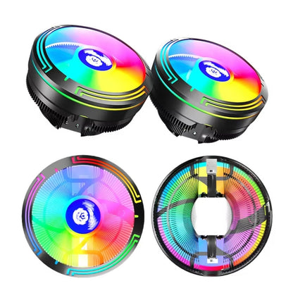 COOLMOON Ice Blade W120 LED Colorful Light 4Pin Cooler Desktop CPU Cooling Fan - Fan Cooling by COOLMOON | Online Shopping South Africa | PMC Jewellery | Buy Now Pay Later Mobicred