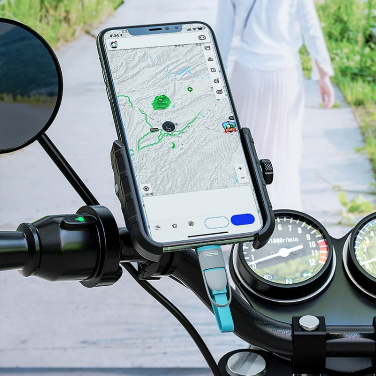 Kewig M8 Motorcycle Navigation Phone Holder Outdoor Riding Charging Bracket(Red) - Holder by Kewig | Online Shopping South Africa | PMC Jewellery | Buy Now Pay Later Mobicred