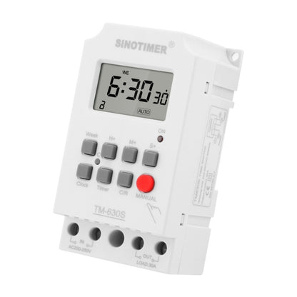 SINOTIMER TM630S-2 220V 30A Timer Switch 1 Second Interval Weekly Programmable Time Relay - Switch by SINOTIMER | Online Shopping South Africa | PMC Jewellery | Buy Now Pay Later Mobicred