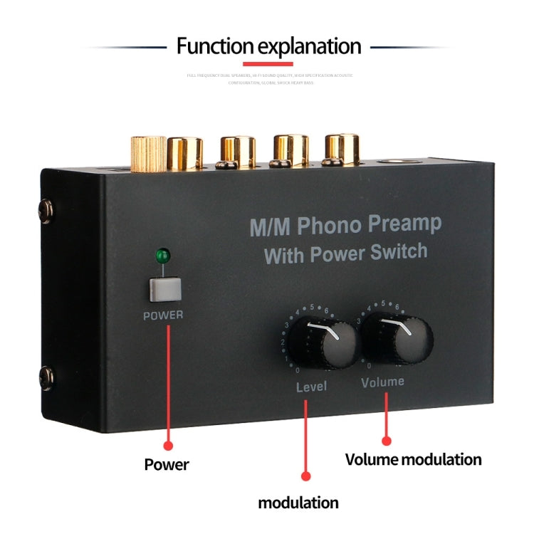 Vinyl Record Player Preamplifier, EU Plug(PP500) -  by PMC TechLife | Online Shopping South Africa | PMC TechLife | Buy Now Pay Later Mobicred