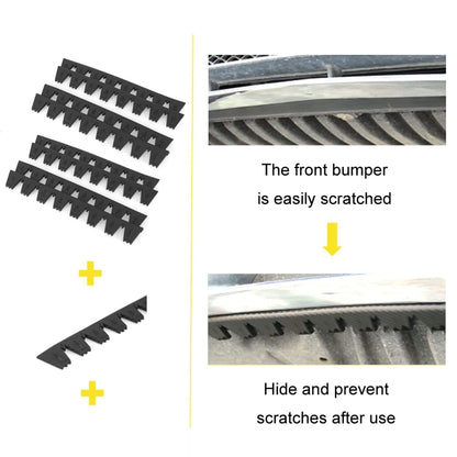 8pcs /Set Car Bumper Serrated Anti-collision Plate Decoration(Carbon Pattern) - Anti Collision Sticker by PMC Jewellery | Online Shopping South Africa | PMC Jewellery | Buy Now Pay Later Mobicred