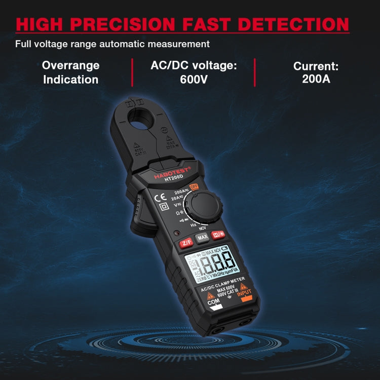 HABOTEST Mini Clamp Multimeter Portable Digital Ammeter - Digital Multimeter by HABOTEST | Online Shopping South Africa | PMC TechLife | Buy Now Pay Later Mobicred