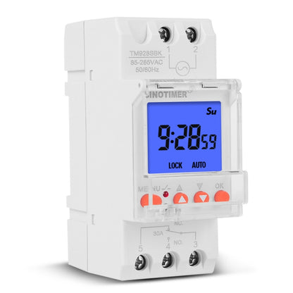 SINOTIMER TM928SBKL 85-265V 30A  1 Second to 168 Hours Programmable Electronic Time Switch - Switch by SINOTIMER | Online Shopping South Africa | PMC Jewellery | Buy Now Pay Later Mobicred