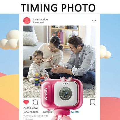 2.4 Inch IPS Screen 48MP Dual Lens Kids Digital Camera Mini Video Camera With 32G TF Card Pink Bunny - Children Cameras by PMC Jewellery | Online Shopping South Africa | PMC Jewellery | Buy Now Pay Later Mobicred