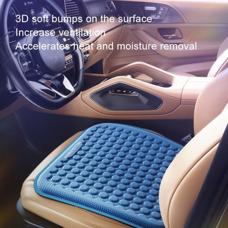 HELLOLEIBOO Car Gel Ice Cushion Four Seasons Universal Breathable Seat Cushion, Color: Cushion+Backrest Double Layer Blue - Seat Accessories by HELLOLEIBOO | Online Shopping South Africa | PMC Jewellery | Buy Now Pay Later Mobicred