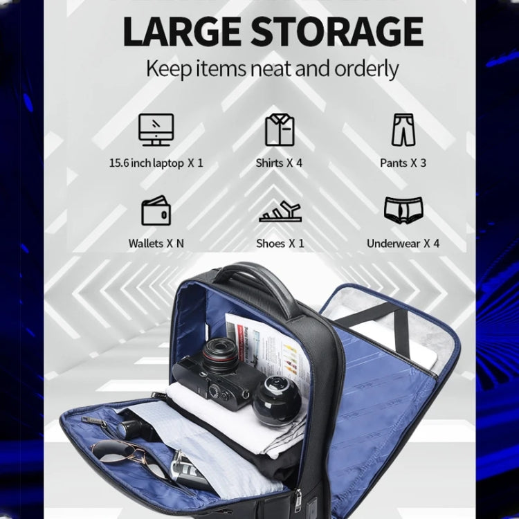 Bopai 61-53111 Large-capacity Waterproof Business Laptop Backpack With USB+Type-C Port(Black) - Backpack by Bopai | Online Shopping South Africa | PMC Jewellery | Buy Now Pay Later Mobicred