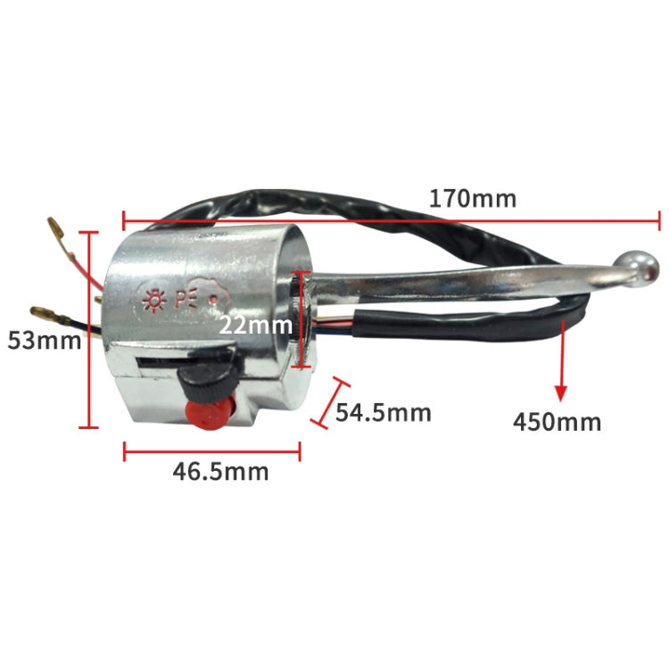 For JIALING JH70/JH90 Handlebar Electric Switch Starter Assembly - Replacement Parts by PMC TechLife | Online Shopping South Africa | PMC TechLife | Buy Now Pay Later Mobicred